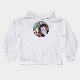 Bright-Eyed floppy cat Kids Hoodie